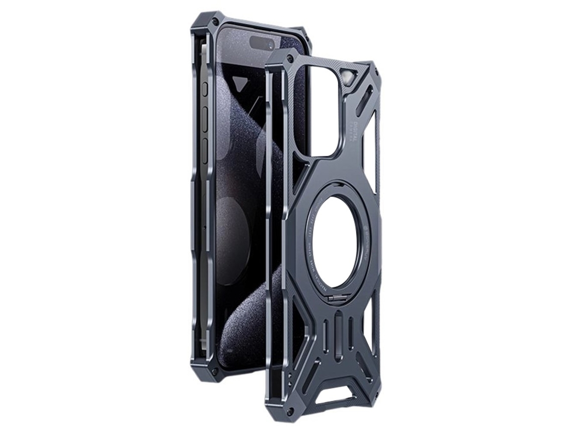Suporte Casa Para Iphone 15 Pro Alumínio Prateado