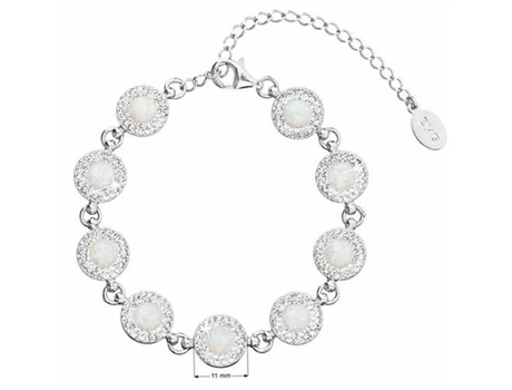 Bracelete De Charme Com Opalas Brancas 33105.1 Evolution Group