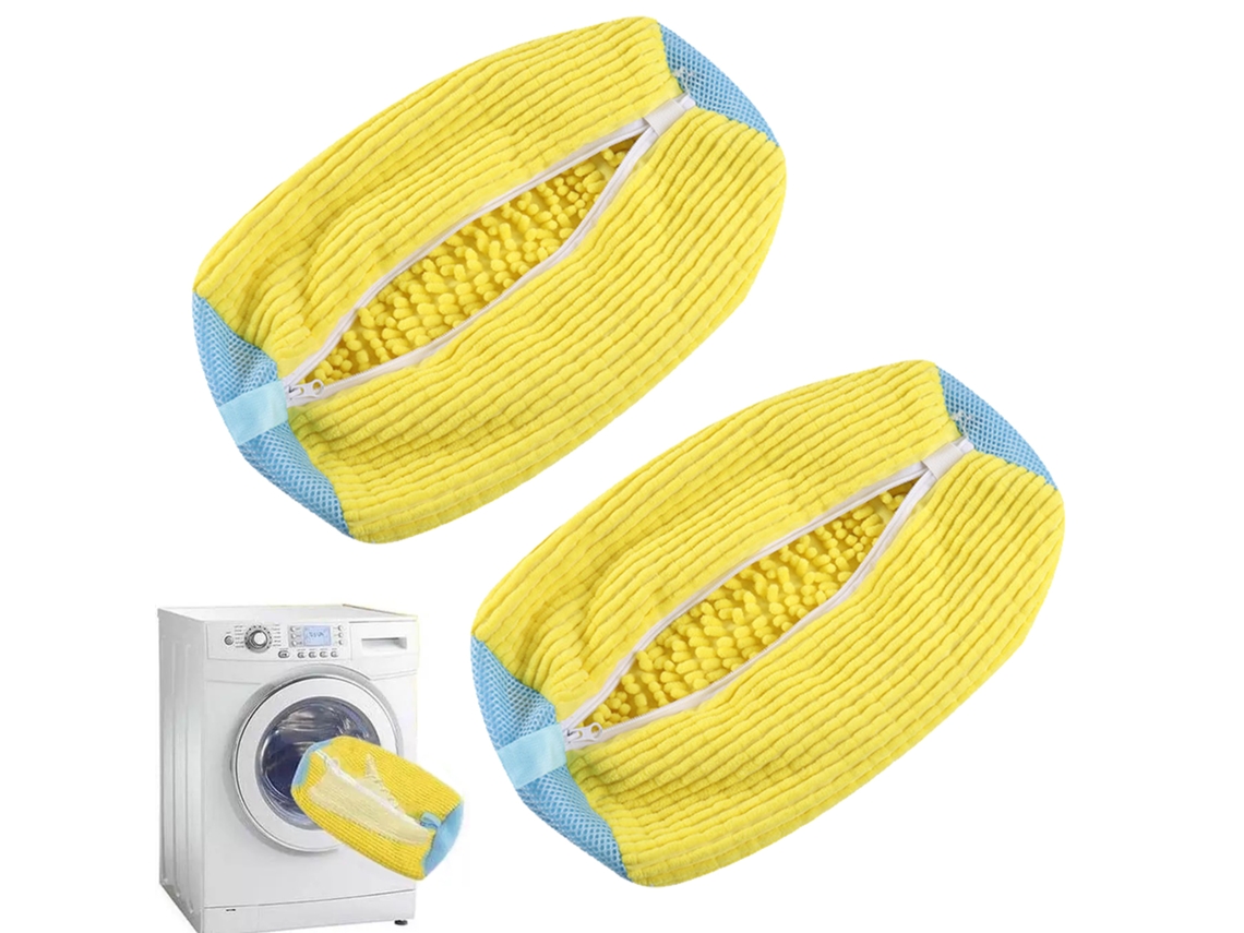 Sacos Para Lavar Sapatos, Próprios Máquina De E Secar Roupa, Reutilizáveis, Amarelos.-aquaforge
