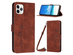 Capa Quedas Pega Para Iphone 15 Pro Pele Sintética Castanho