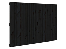 Wall Headboard, Wall Headboards Vidaxl Preto Madeira De Pinho (159.5 X 110 Cm)