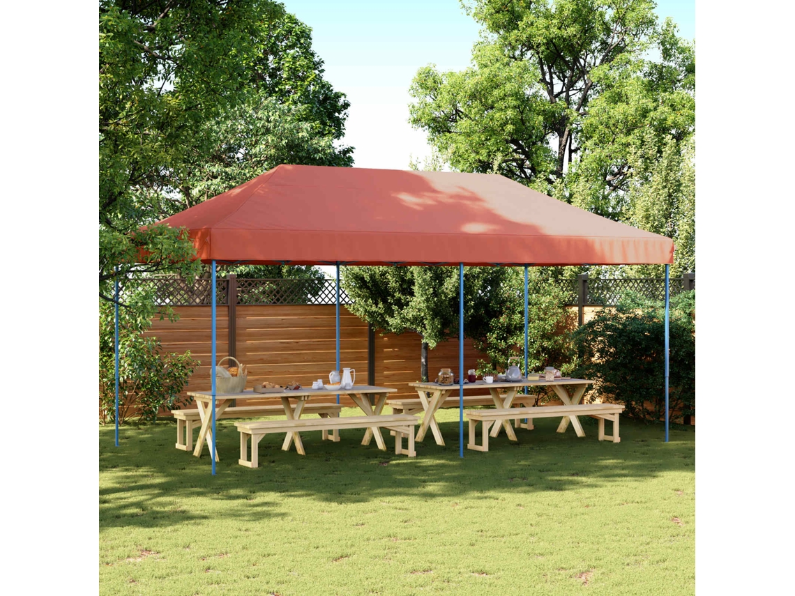 Vidaxl Tenda De Festa 292 X 580 X 315 Cm Terracota Tecido Oxford