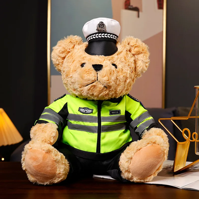 Urso de Pelúcia Policial de Trânsito MDUG (estilo 1, 25 Cm)