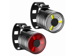 Luz De Bicicleta Dianteira E Traseira À Prova De Água Com 3 Modos De Iluminação Aço Alumínio Acessório Para Ciclismo