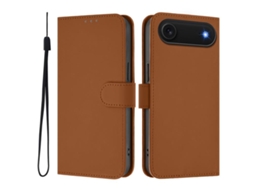 Capa De Couro Sintético Para Iphone Air - Toque Suave - Cor Sólida - Com Cordão