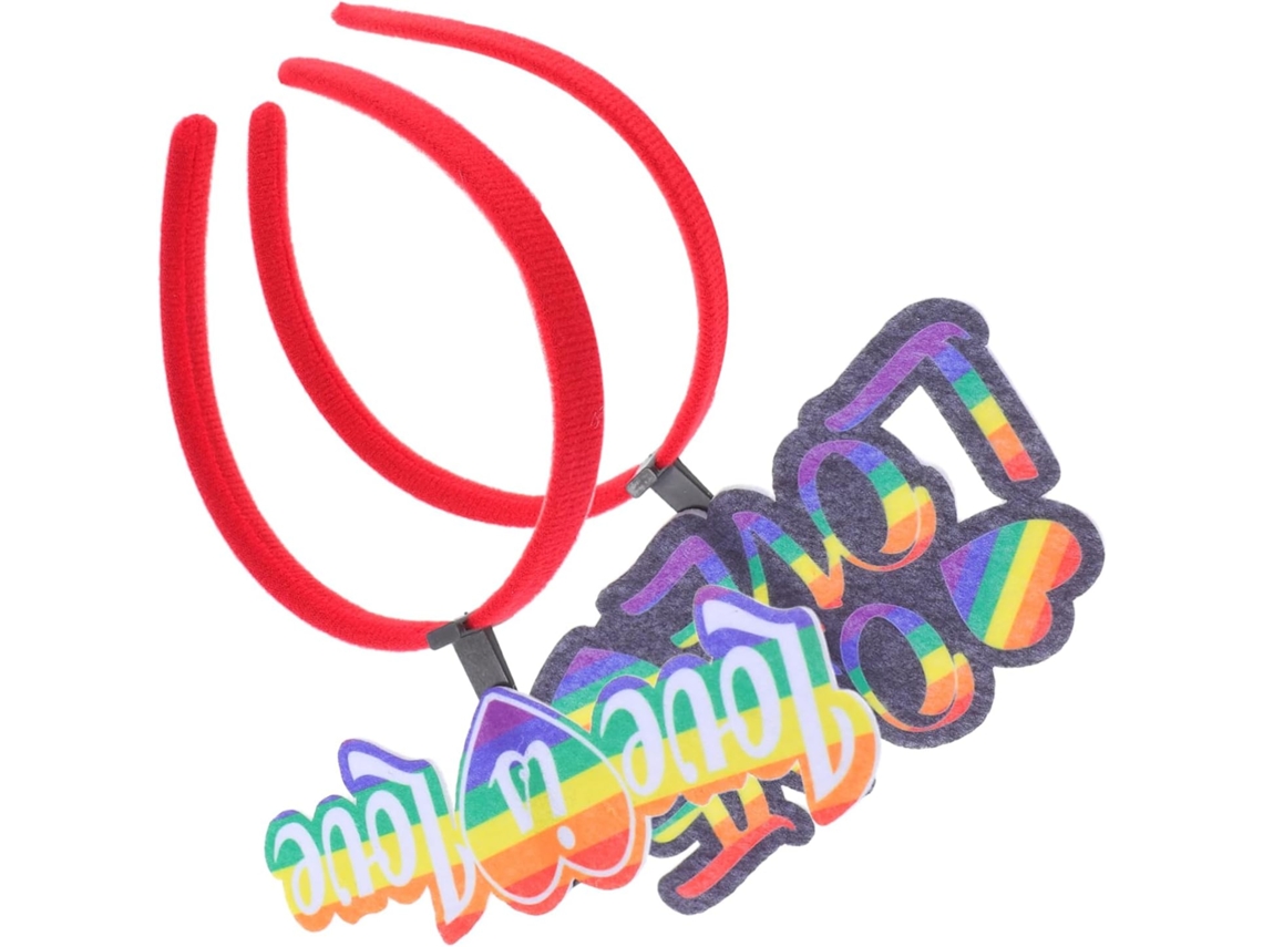 Conjunto De 2 Tiaras Em Formato De Coração Com As Cores Do Arco-íris Do Orgulho Lgbtqia+ (tamanho Único)