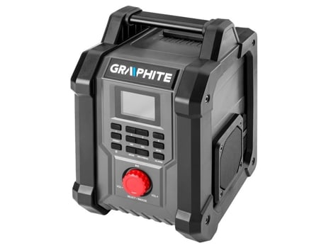 Rádio de construção operado por bateria Graphite Energy 18 V semi bateria