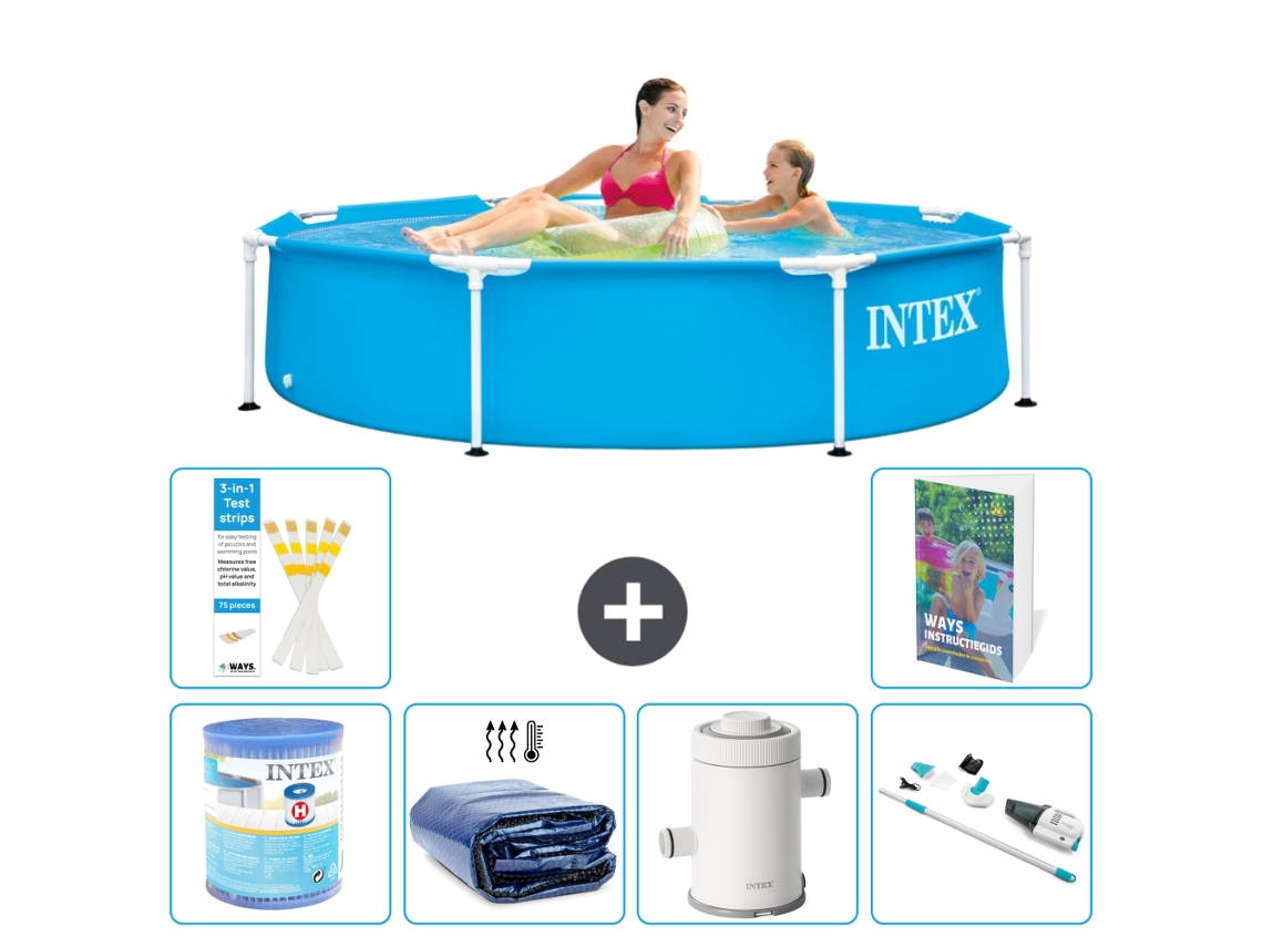 Piscina com Estrutura Redonda 244x51 Cm 5 peças S120 INTEX