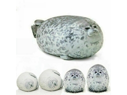 2026 peluche de Foca Fluffy Grande Oceânico Almofada Brinquedo de Peluche Marinho 40 Cm 15,7 Polegadas Gris