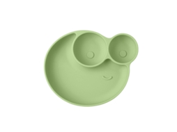 Bandeja De Comida Para Bebê De Silicone Verde-claro: Não Adesiva, Separada, Sem Bpa, Adequada Para Blw (desmame Automático Do Bebê).