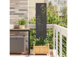 Vidaxl Tela De Privacidade Para Jardim Fretwork Preto 32 X 140 Cm