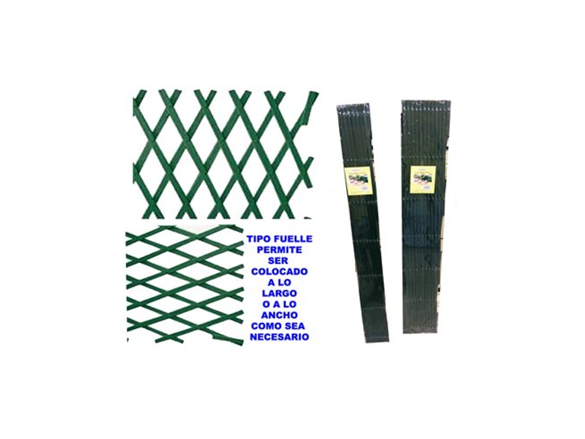 Treliça de bambu, treliça extensível de PVC, verde, 300 x 100 cm Scoa