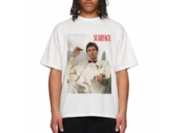 Rockinstone Scarface Movie Chillin White Adult T-shirt Size:xxl