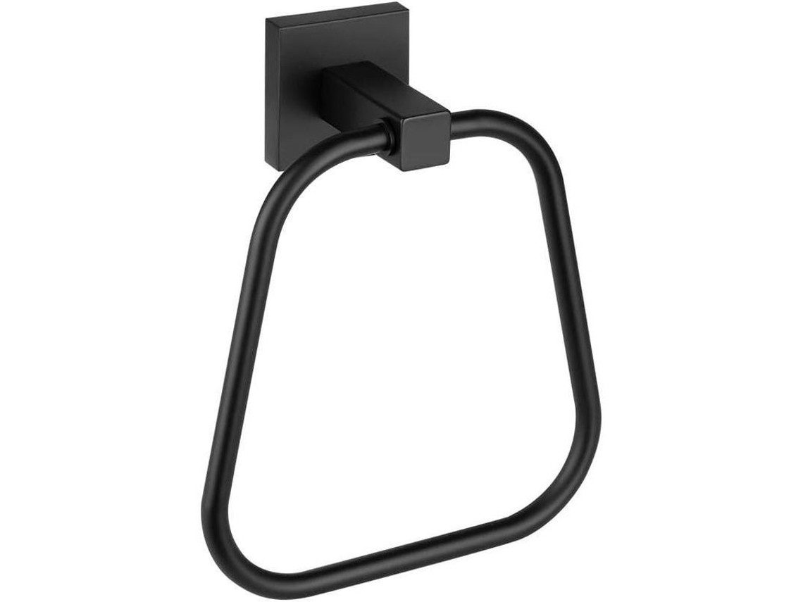 2026 porta Toallas Redondo Negro Acero Inoxidable Sus304 Pared Baño Accesorio Moderno