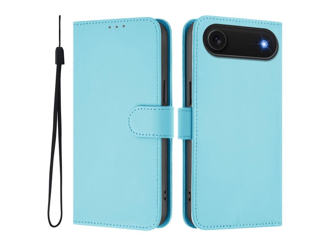 Capa De Couro Sintético Para Iphone Air - Toque Suave - Cor Sólida - Com Cordão