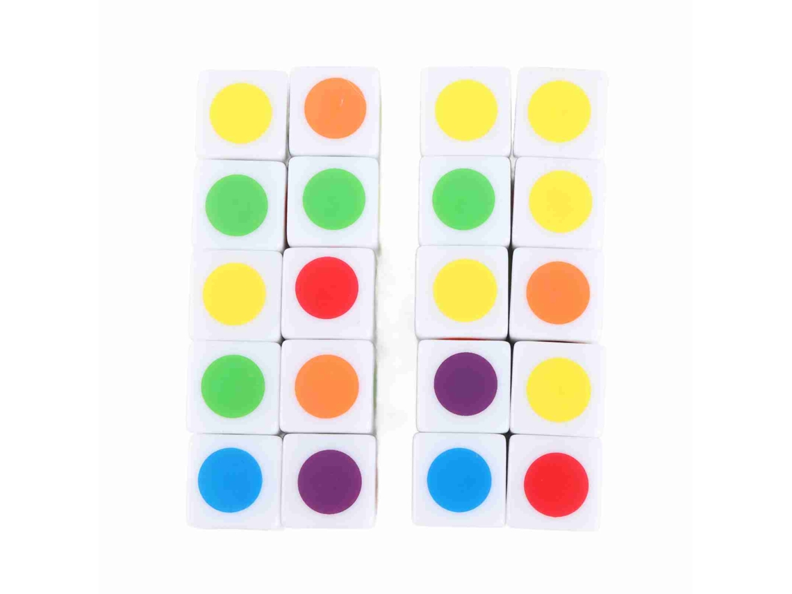 20 Dados De Pontos Coloridos 6 Cores Ângulo Retto Para Jogos De Tabuleiro E Ensino Digital