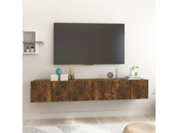 Tv Cabinet Set, Tv Cabinet Sets Vidaxl Marrom Madeira Processada (n/a)
