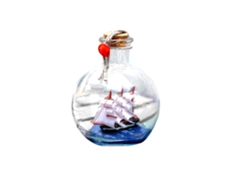 Laxiscreed Garrafa De Vidro Frágil Série Ocean Para Decoração De Navios E Ambiente Marinho