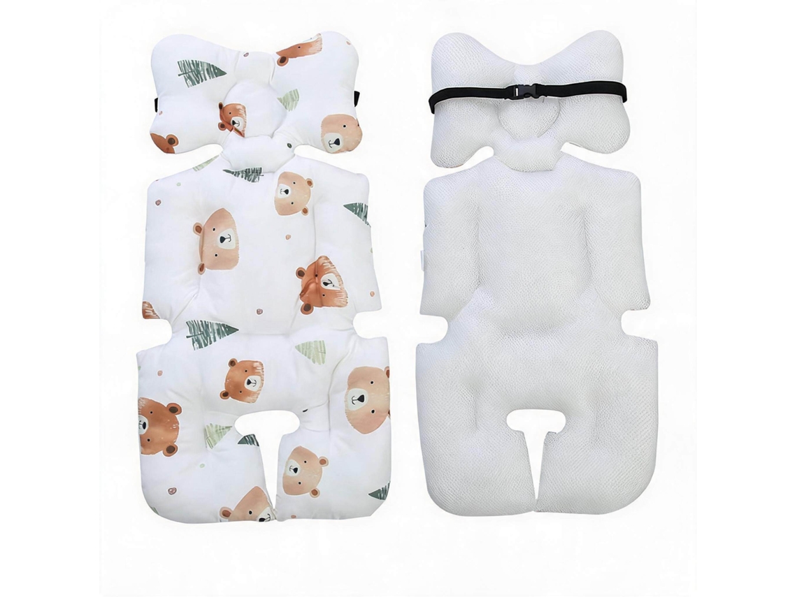 Almofada de Assento para Carrinho de Bebê HENTEN HOME Universal Respirável Algodão, Tapete Dupla Face 75x38cm