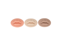 3 Peças Lábios De Silicone 3d Macios Com Toque De Pele Real Para Prática De Tatuagem Semipermanente