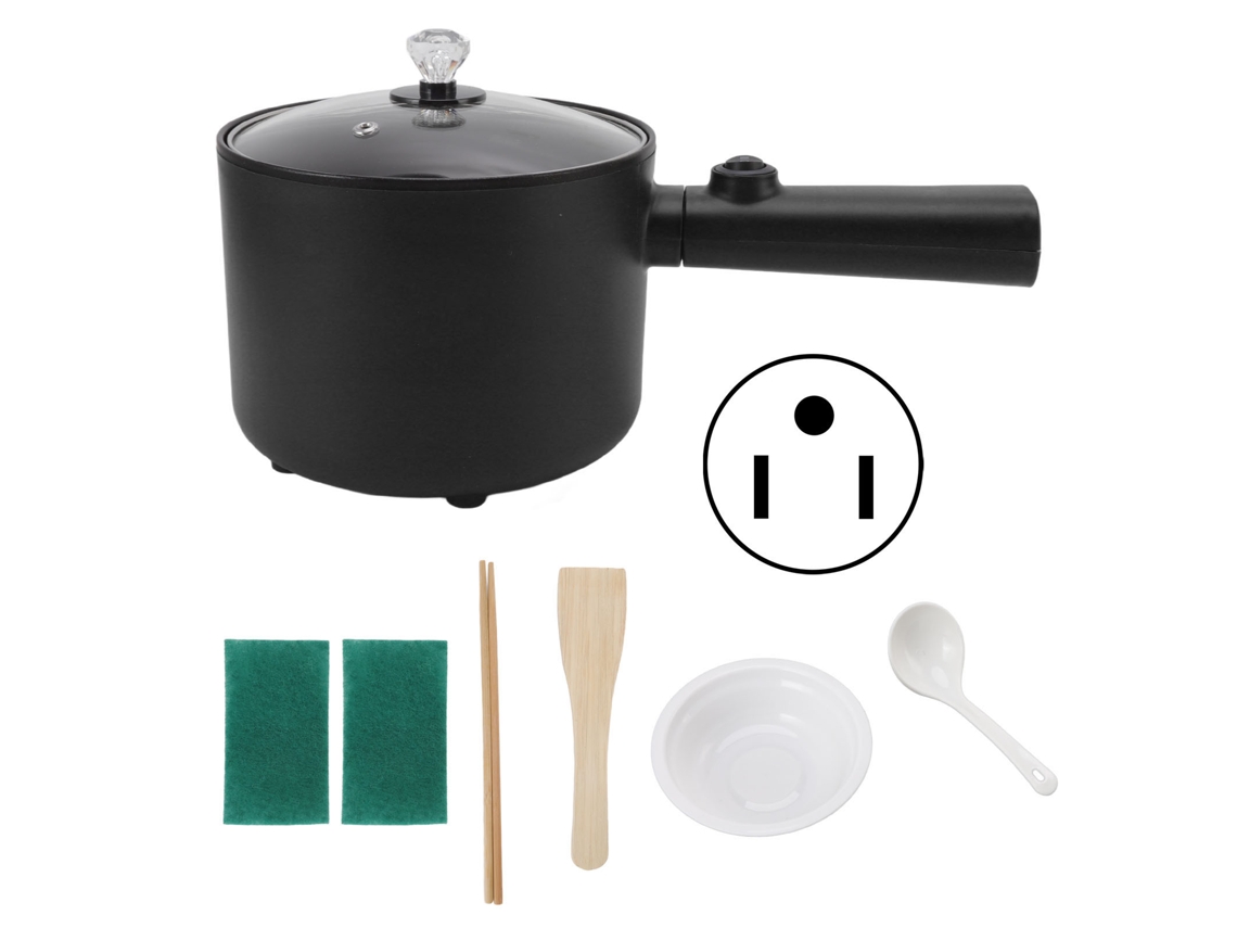 Panela elétrica mini 1.8l 450w antiaderente multifuncional com 6 modos de cozimento azul safira