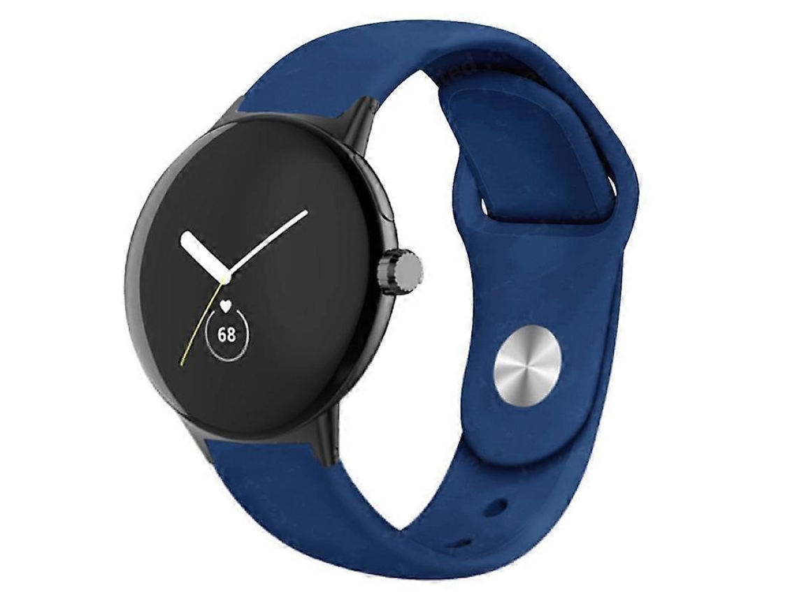 Pulseira De Silicone Com Fecho Invertido Em Cor Sólida Para Google Pixel Watch