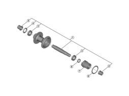 Eje Completo De Buje Trasero Alivio Mt410b Shimano