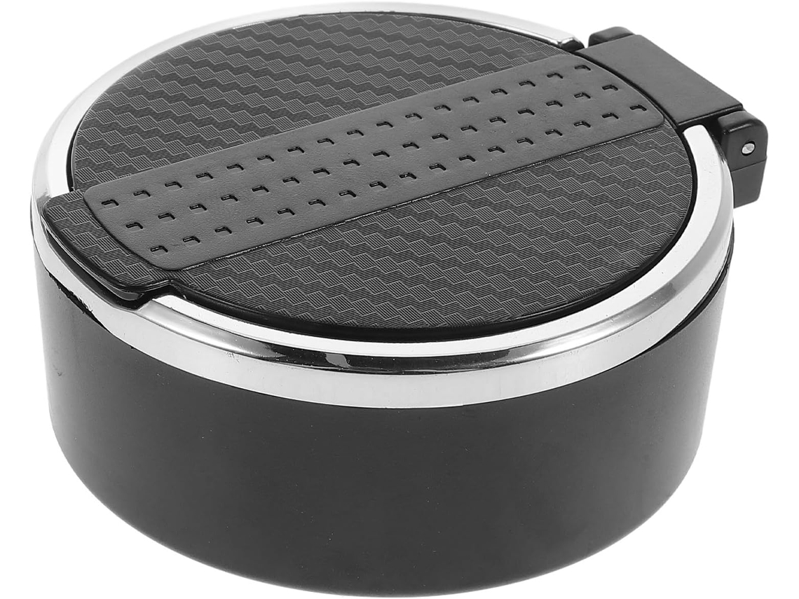 Cinzeiro Portátil Para Carro, Tampa Compacta De Fibra De Carbono Para Carro
