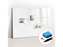 Quadro Magnético Decorativo Abstração De Linhas Para O Escritório Espelharte (100x70 Cm)