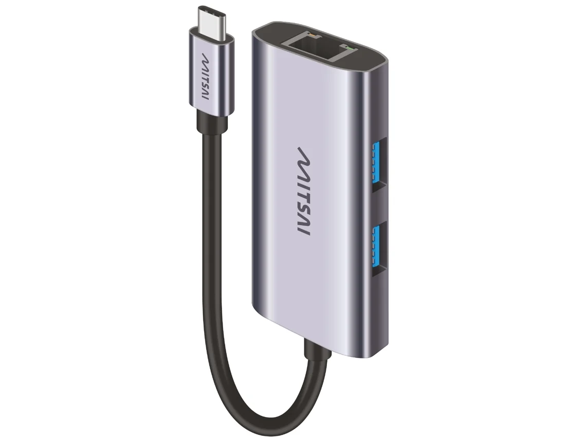 Hub 4 em 1 MITSAI Usb-C RJ45 2x USB 3.0