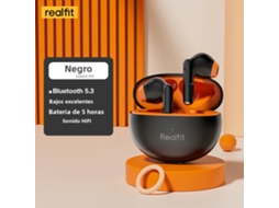 Fones de Ouvido Bluetooth Sem Fio Hifitws de Alta Qualidade, Intra auriculares, com Controle de Volume. MDUG (preto)
