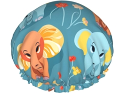 Touca De Banho Feminina Little Elephant Blossom, Impermeável, Reutilizável, Com Cordão Elástico Lavável, Adequada Para