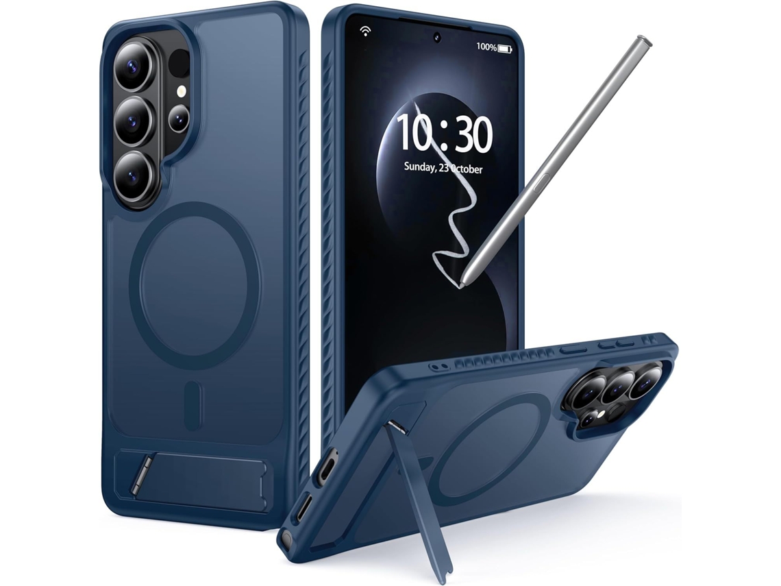 Capa Para Samsung Galaxy S26 Plus, Com Ímã E Suporte, Resistente A Impactos, Azul. Panoona