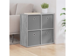 Vidaxl Buffet Com Gaveta Cinza Sonoma 59,5 X 27 X 57 Cm
