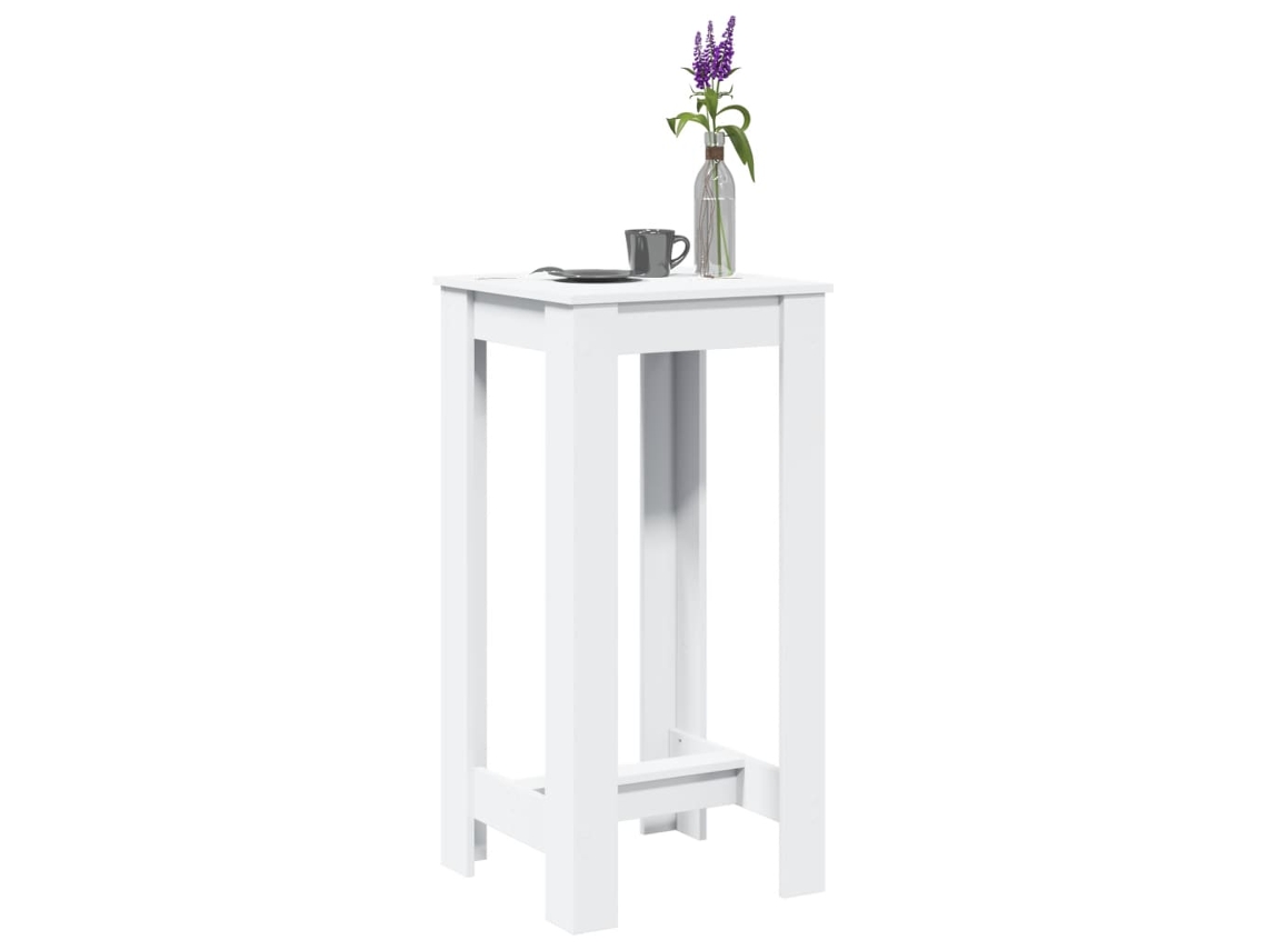 Vidaxl Mesa De Bar 51x50x103,5 Cm Derivados De Madeira Branco