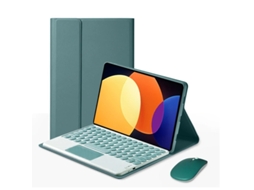 Capa Teclado Panoona Para Redmi Pad Se De 11 Polegadas ,com Teclado Touchscreen E Rato Bluetooth Verde