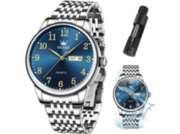 Lurelia Relógio Masculino, Movimento De Quartzo, Analógico, Data/calendário, Luminoso, Detalhes Com Strass, 41 Mm, 0,43 Polegadas, 11 Mm, 190 Mm, Abs