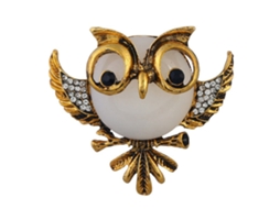 Broche Animal Forma De Coruja Acessório Feminino Para Decoração De Roupas