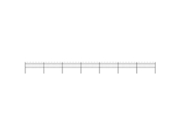 Vidaxl Cerca De Jardim Com Arco Superior Em Aço 1172x60 Cm Preta