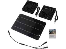 Ventilador Externo Movido A Energia Solar - Ventilação Potente E Refrescante - Leve