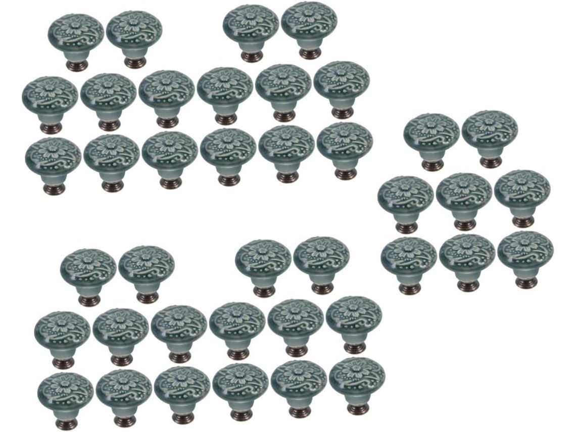 Conjunto De 40 Puxadores De Gaveta Vintage Em Cerâmica Para Móveis E Armários.