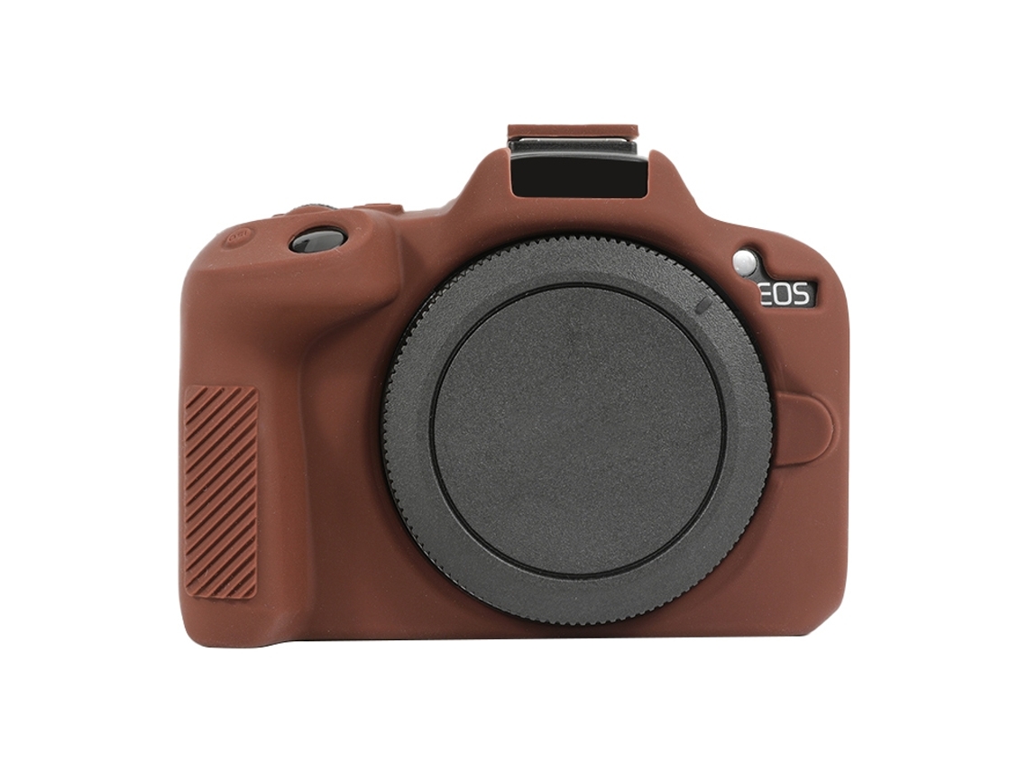 Capa Protetora de Silicone Macio para Canon Eos R50 Café XIAOMOYU