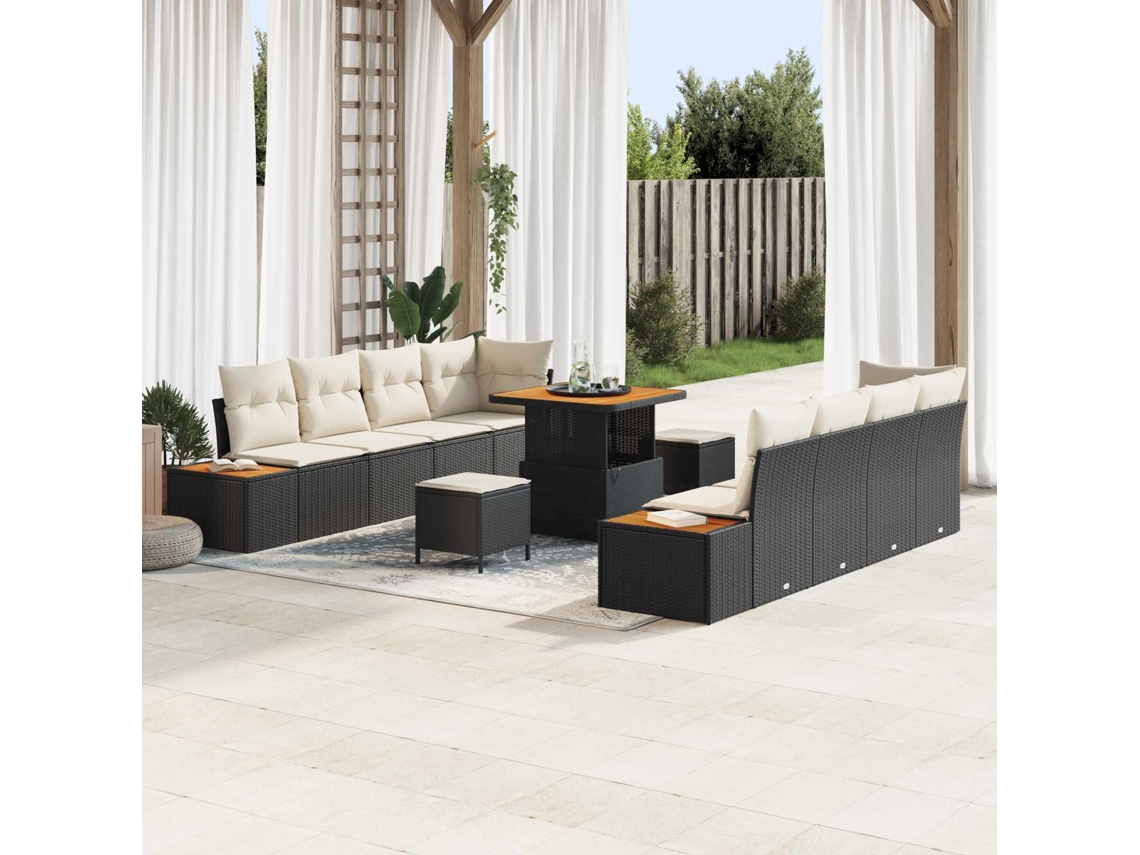 Vidaxl Conjunto De Sofá De Jardim 11 Unid. 10-número De Lugares