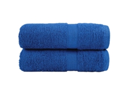 Vidaxl Toalhas De Rosto Premium Solund 2 Unidades, Azul, 30x30 Cm, 600 G/m²