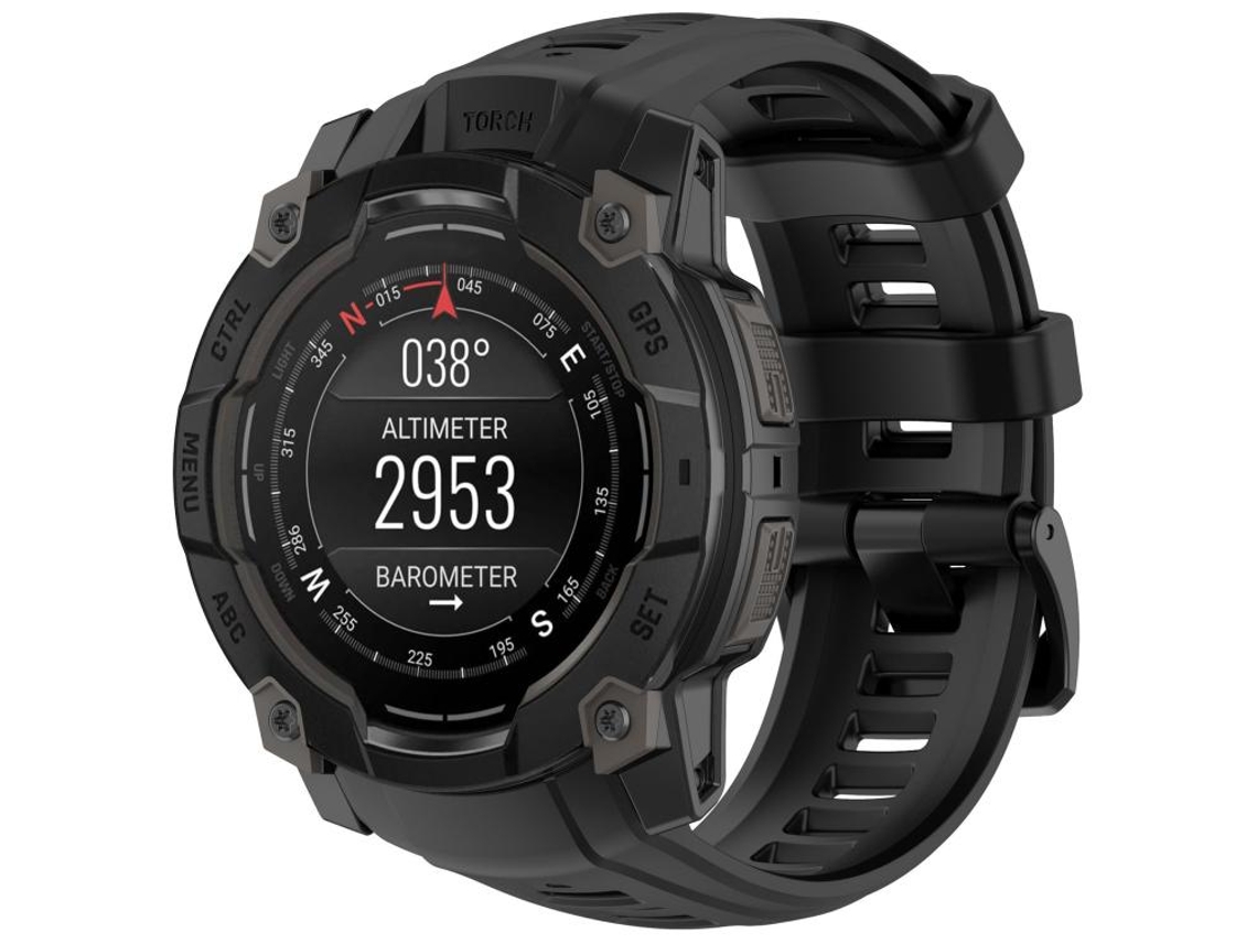 Bracelete Para Garmin Instinct 3 Amoled / Solar (50mm) - Silicone - Liberação Rápida Preta