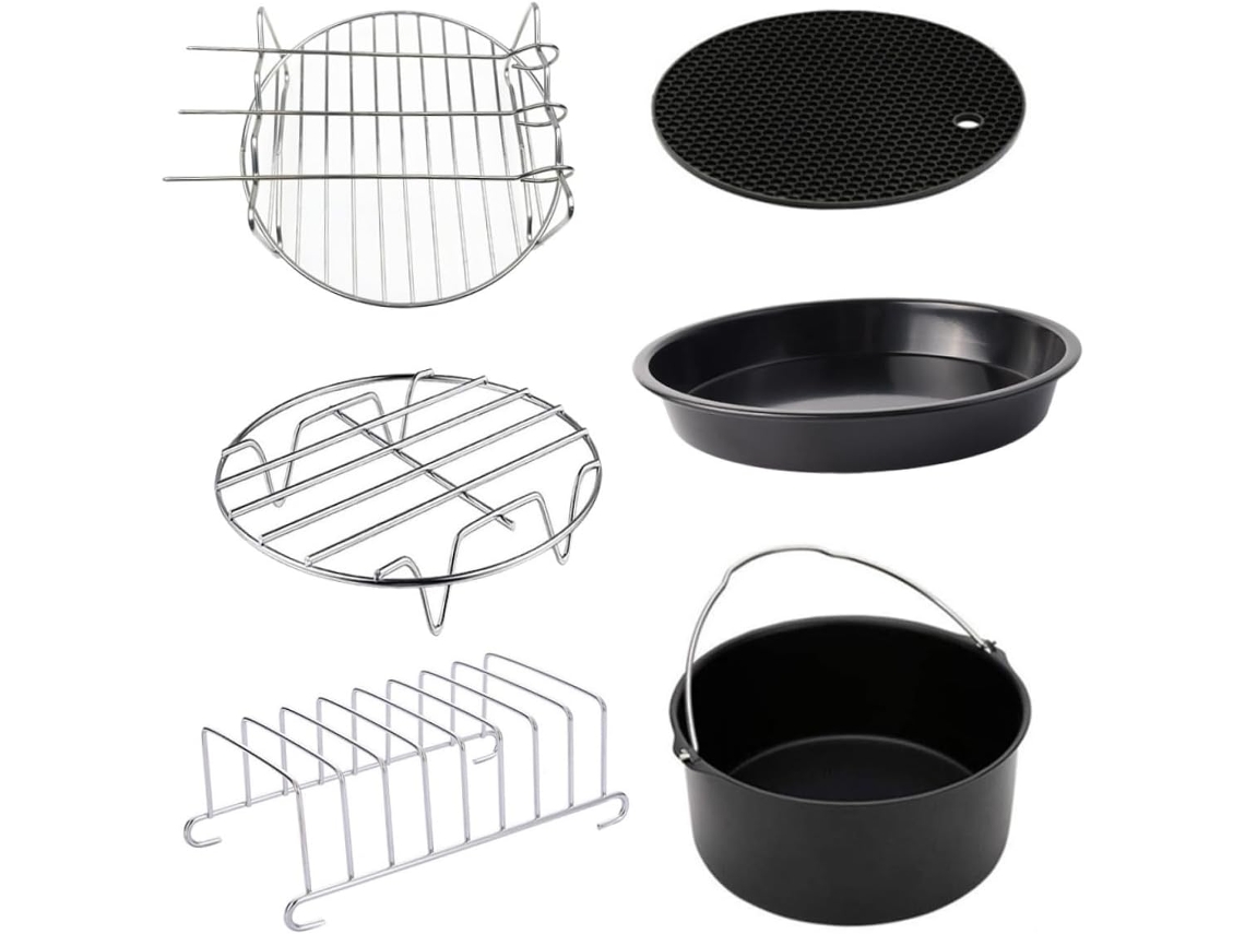 Conjunto De 6 Acessórios Cozinha Em Aço Inoxidável 7 Polegadas