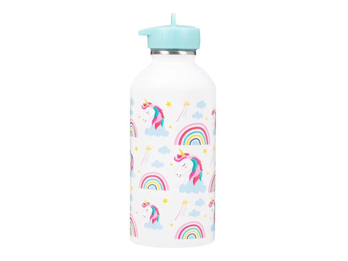 Garrafa de água infantil de metal em aço inoxidável - Unicorn Youdoit