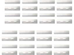 Conjunto de 80 peças de ferramentas leves em aço inoxidável para modelagem de sobrancelhas com cabo.