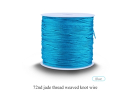 Laxiscreed Fio De Macramé Azul 100m X 0,8mm Para Laços E Joias De Shamballa