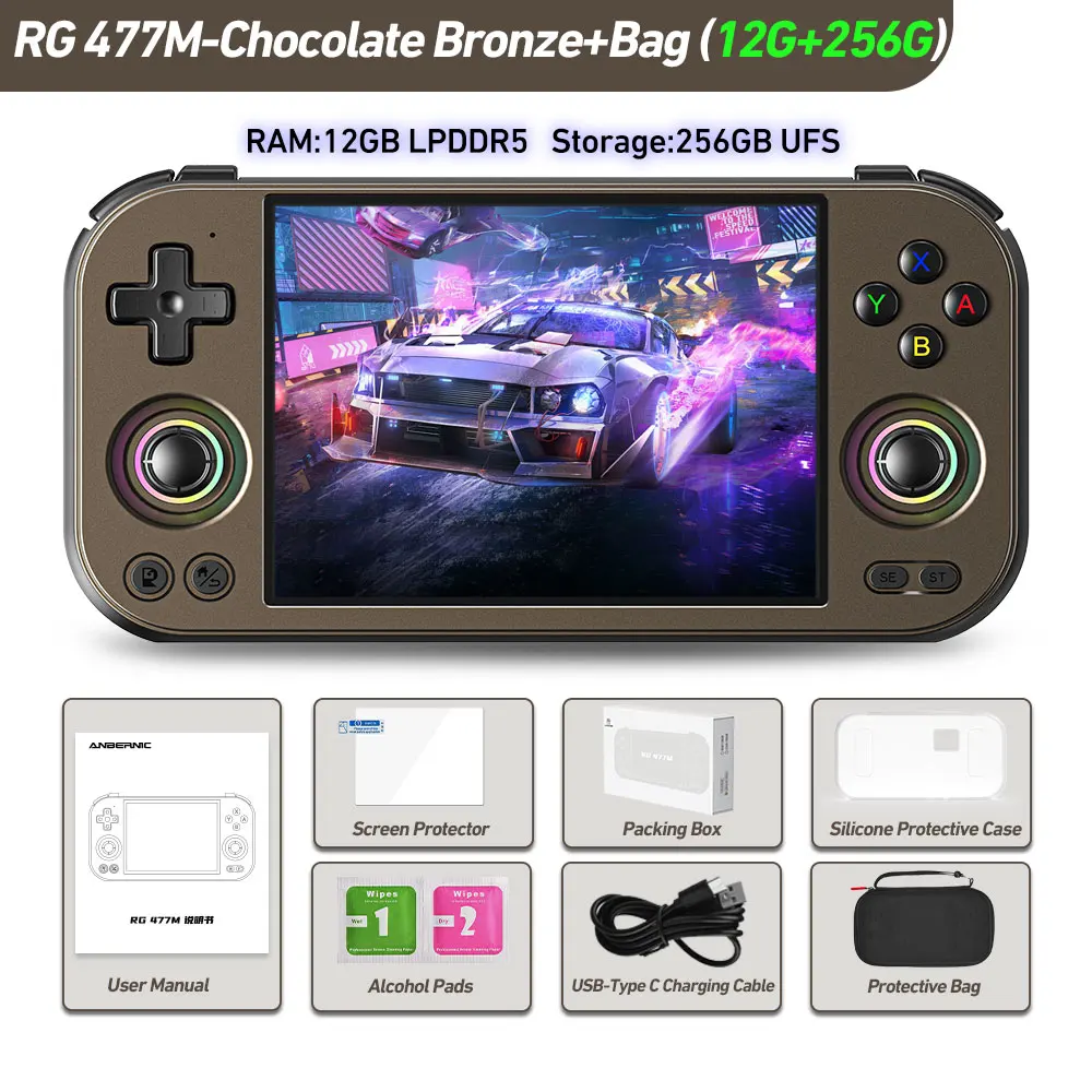 128g Bronze 12g 256g Bolsa Rg477m Consola de Jogos Ltps Game Player Dimensity Multiplayer Streaming MDUG (jogos 4k)